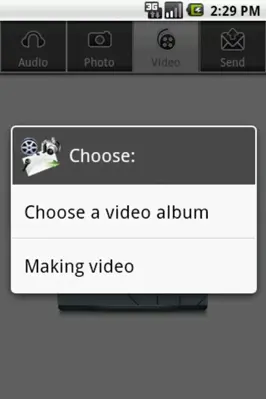 Audio, Photo, Video to E-Mail android App screenshot 1